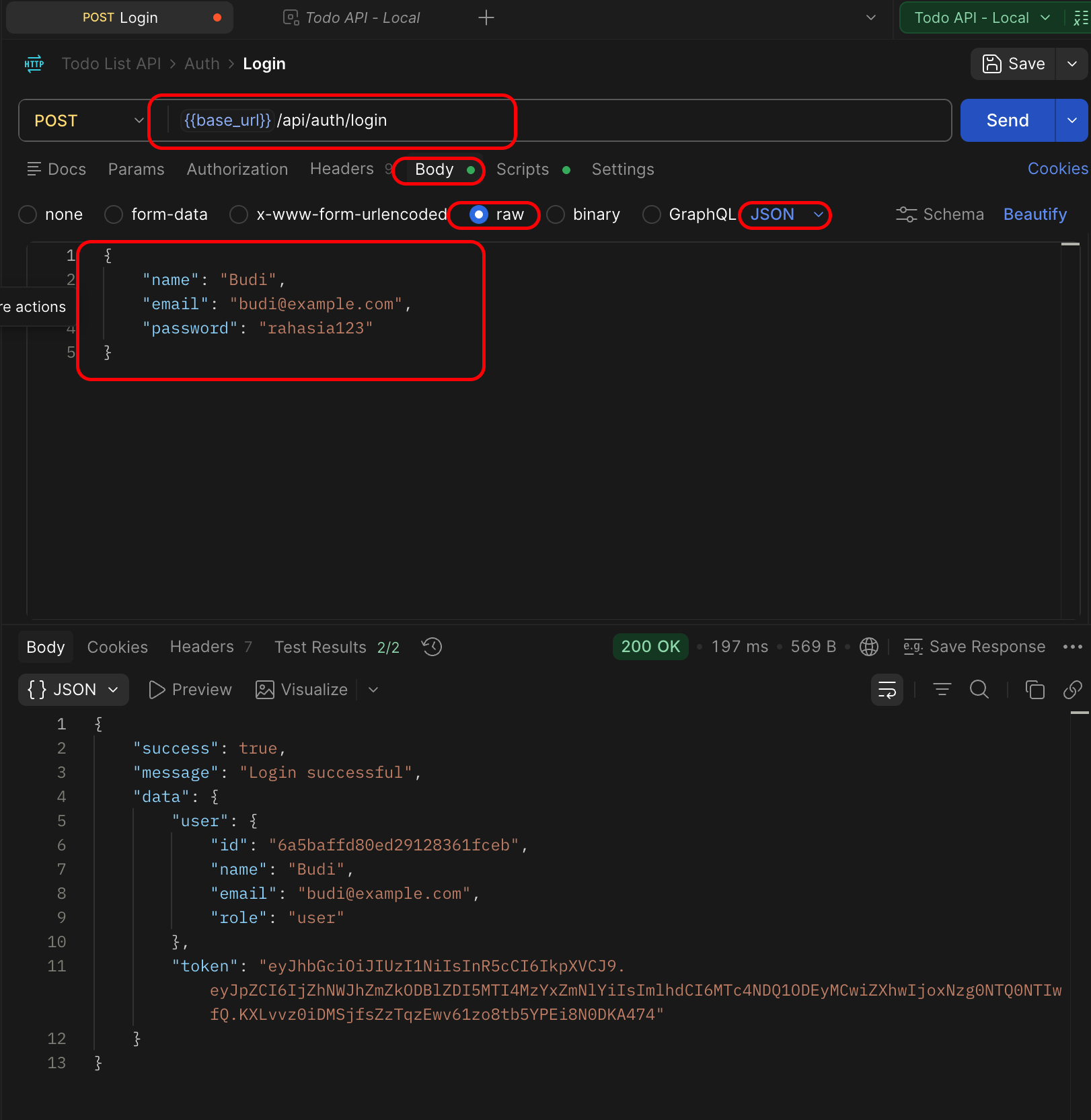 testing req login