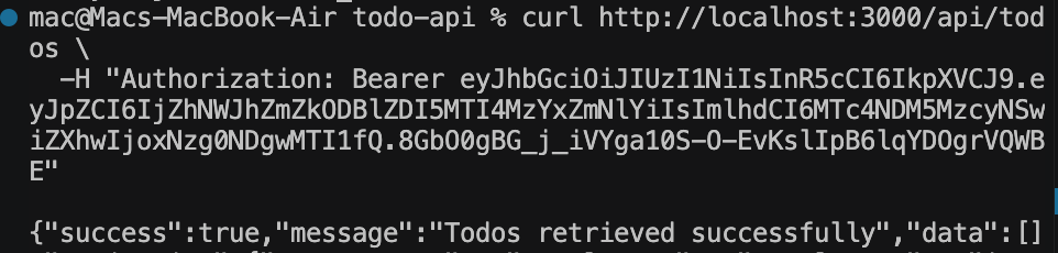 test endpoint todos berhasil