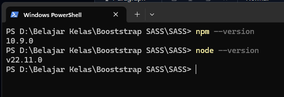 terminal cek versi node js