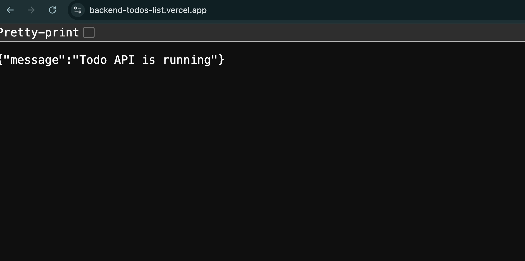 halaman utama berhasil di deploy